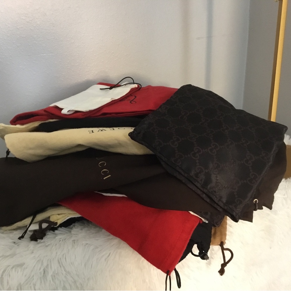Gucci Assorted Logo Dust Bags in Brown, Red, Cream, Black - Picture 3 of 4